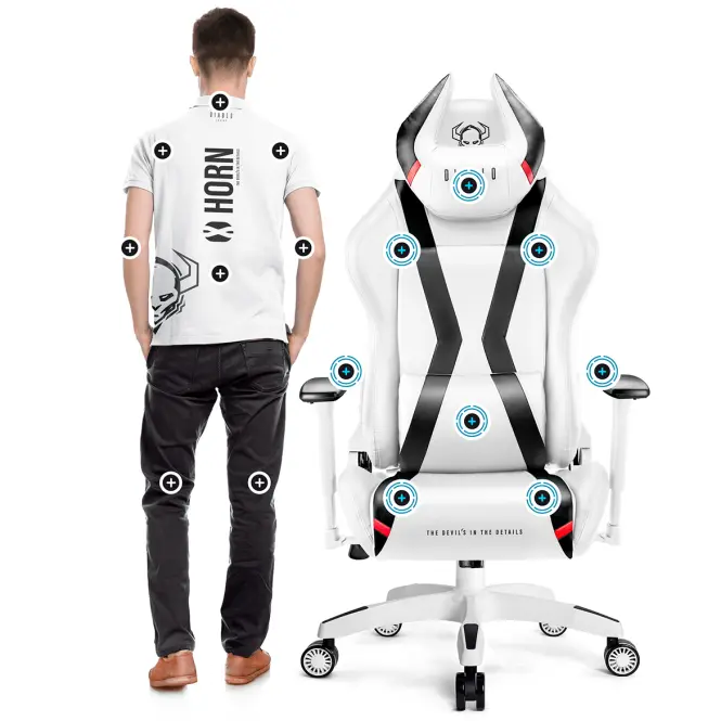 Gamer szék Normal Diablo X-Horn 2.0 fehér/fekete,6
