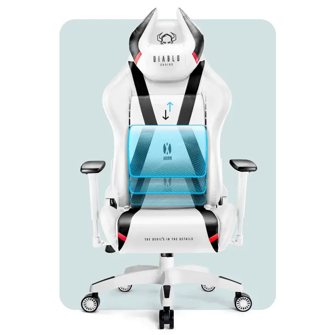 Gamer szék Normal Diablo X-Horn 2.0 fehér/fekete,13