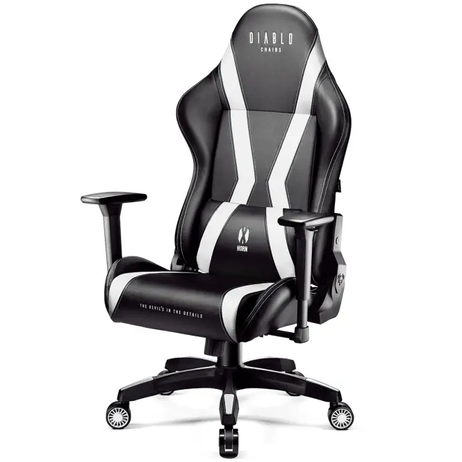 Gamer szék King Diablo X-Horn 2.0 fekete/fehér
