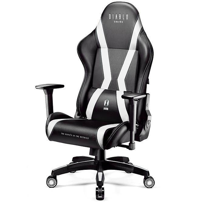 Gamer szék King Diablo X-Horn 2.0 fekete/fehér