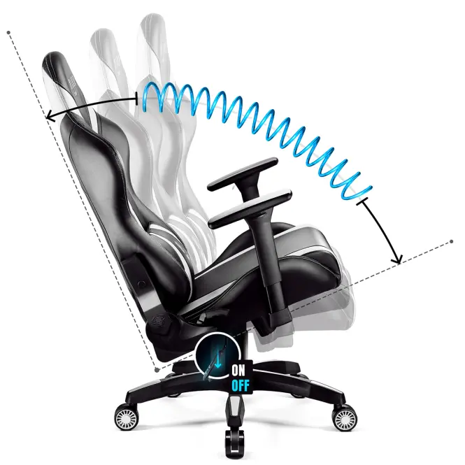 Gamer szék King Diablo X-Horn 2.0 fekete/fehér,6