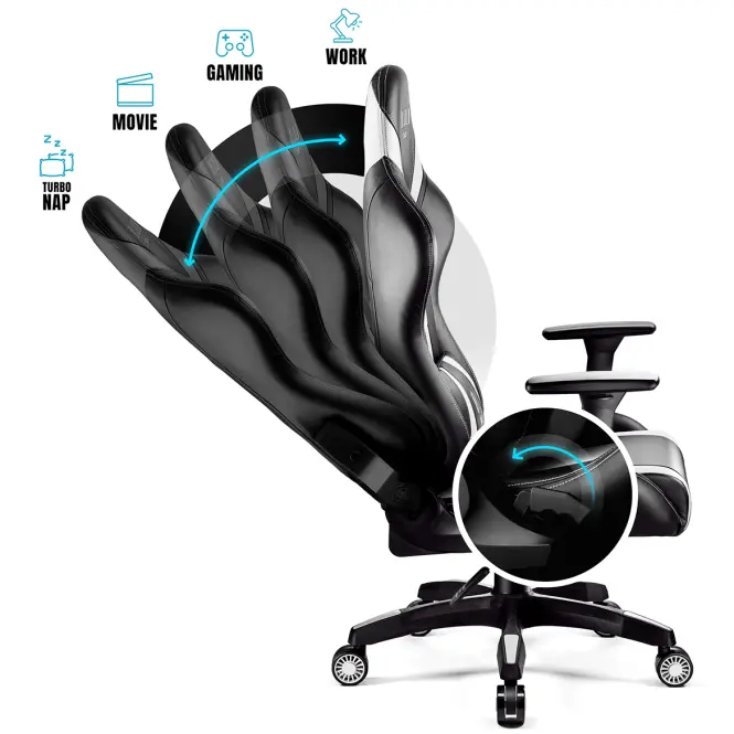 Gamer szék King Diablo X-Horn 2.0 fekete/fehér,7