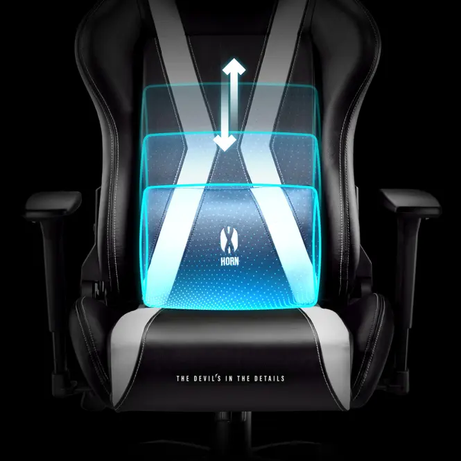Gamer szék King Diablo X-Horn 2.0 fekete/fehér,11