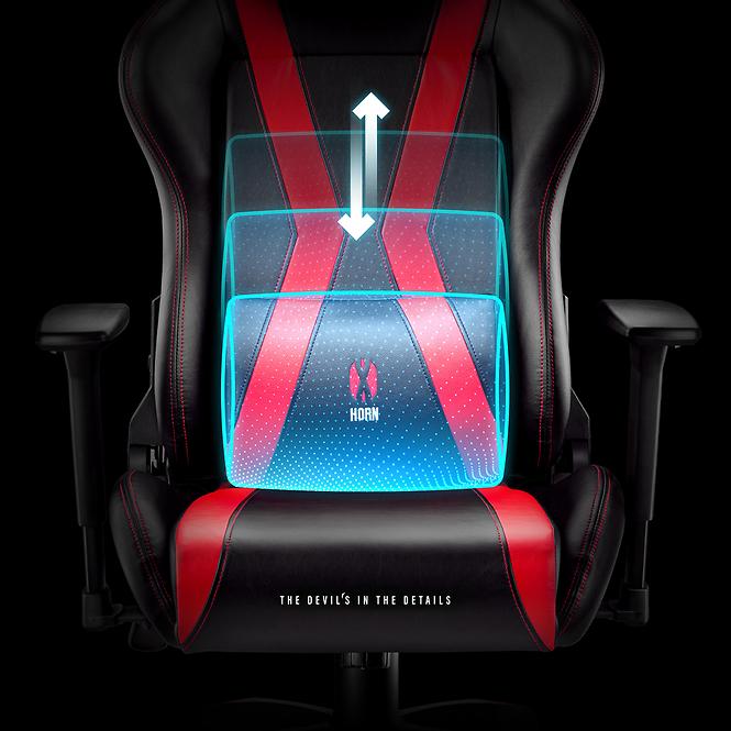 Gamer szék King Diablo X-Horn 2.0 fekete/piros