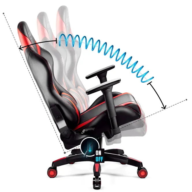 Gamer szék King Diablo X-Horn 2.0 fekete/piros,6