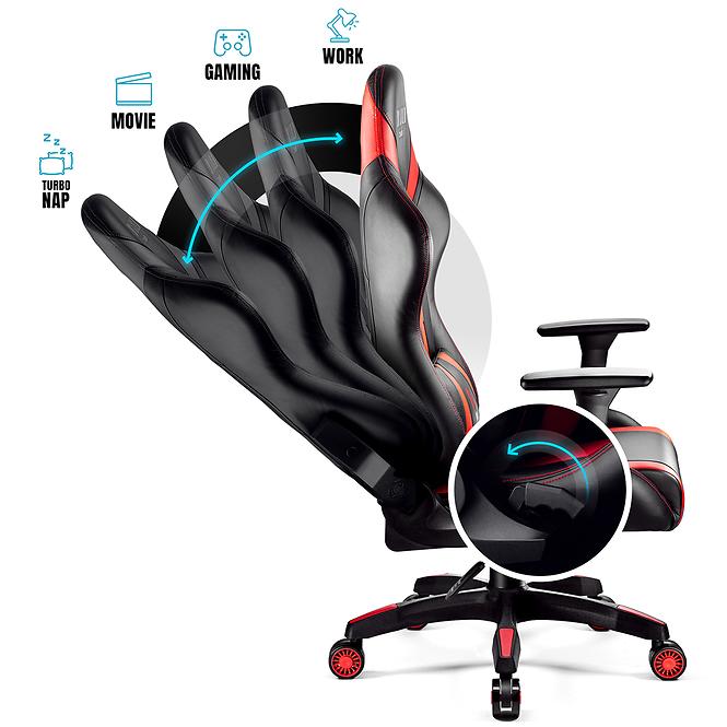 Gamer szék King Diablo X-Horn 2.0 fekete/piros