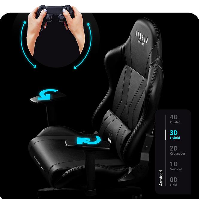 Gamer szék King Diablo X-Horn 2.0 fekete,17