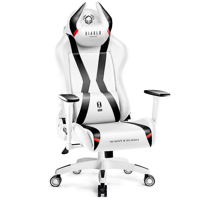 Gamer szék King Diablo X-Horn 2.0 fehér/fekete