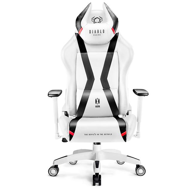 Gamer szék King Diablo X-Horn 2.0 fehér/fekete