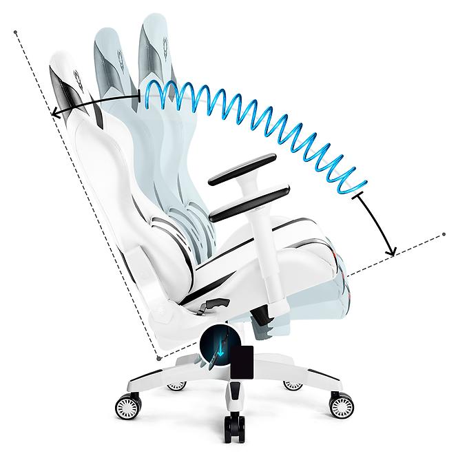 Gamer szék King Diablo X-Horn 2.0 fehér/fekete,9