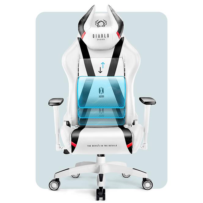 Gamer szék King Diablo X-Horn 2.0 fehér/fekete
