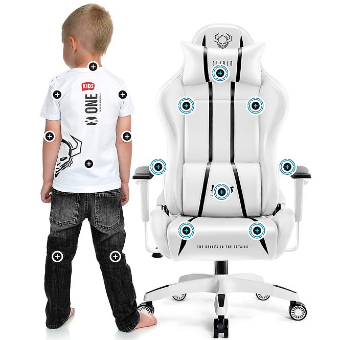 Gamer szék gyerekeknek Diablo X-One 2.0 fehér/fekete