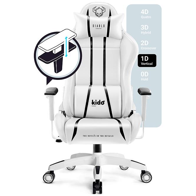 Gamer szék gyerekeknek Diablo X-One 2.0 fehér/fekete