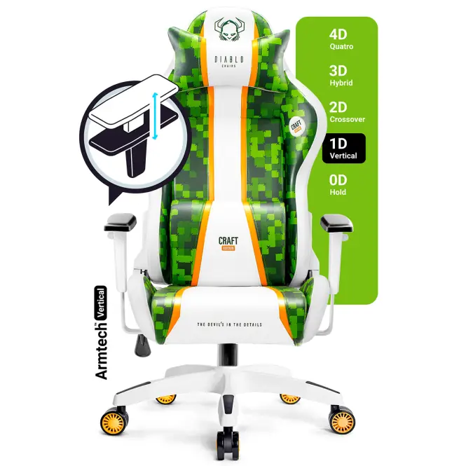 Gamer szék Normal Diablo X-One 2.0 fehér/antracit,14