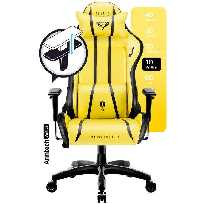 Gamer szék Normal Diablo X-One 2.0 electric yellow