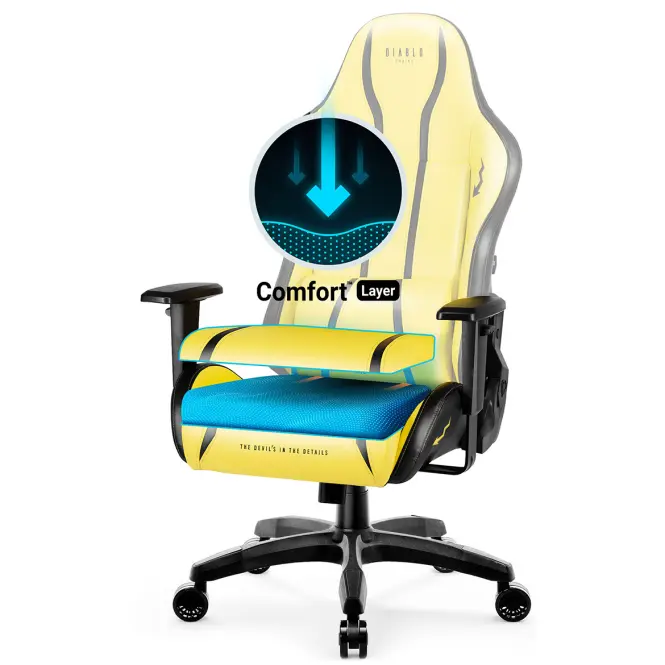 Gamer szék Normal Diablo X-One 2.0 electric yellow,8