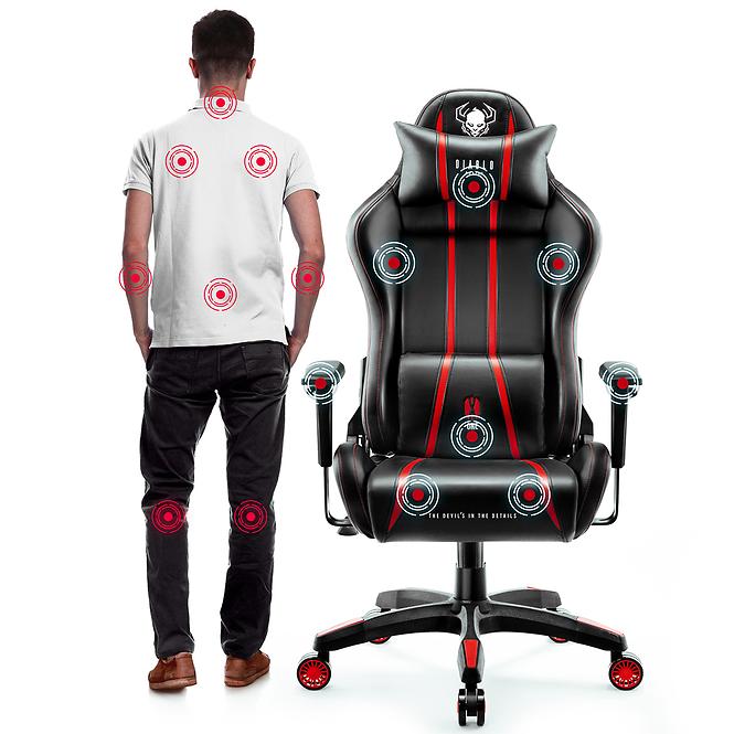 Gamer szék King Diablo X-One 2.0 fekete/piros