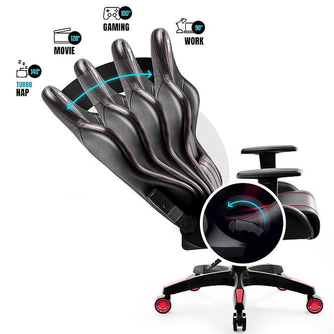 Gamer szék King Diablo X-One 2.0 fekete/piros
