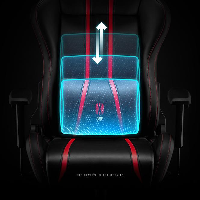 Gamer szék King Diablo X-One 2.0 fekete/piros