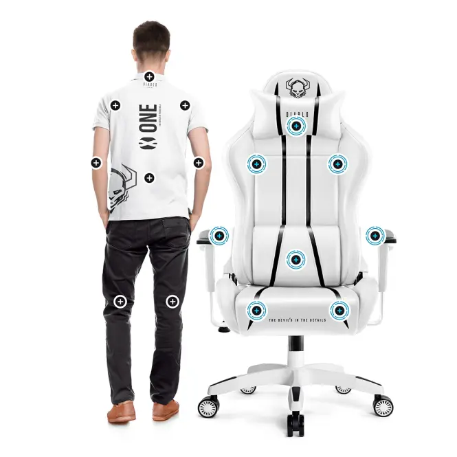 Gamer szék King Diablo X-One 2.0 fehér/fekete