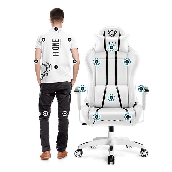 Gamer szék King Diablo X-One 2.0 fehér/fekete