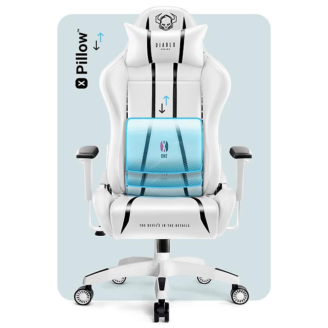 Gamer szék King Diablo X-One 2.0 fehér/fekete