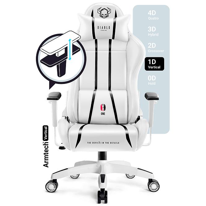 Gamer szék King Diablo X-One 2.0 fehér/fekete