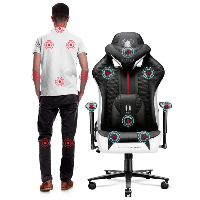 Gamer szék Normal Diablo X-Player 2.0 fehér/fekete