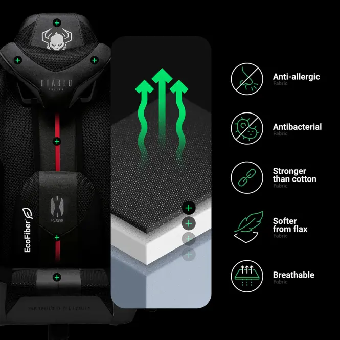 Gamer szék Normal Diablo X-Player 2.0 fehér/fekete