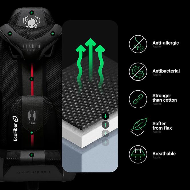 Gamer szék Normal Diablo X-Player 2.0 fehér/fekete,17