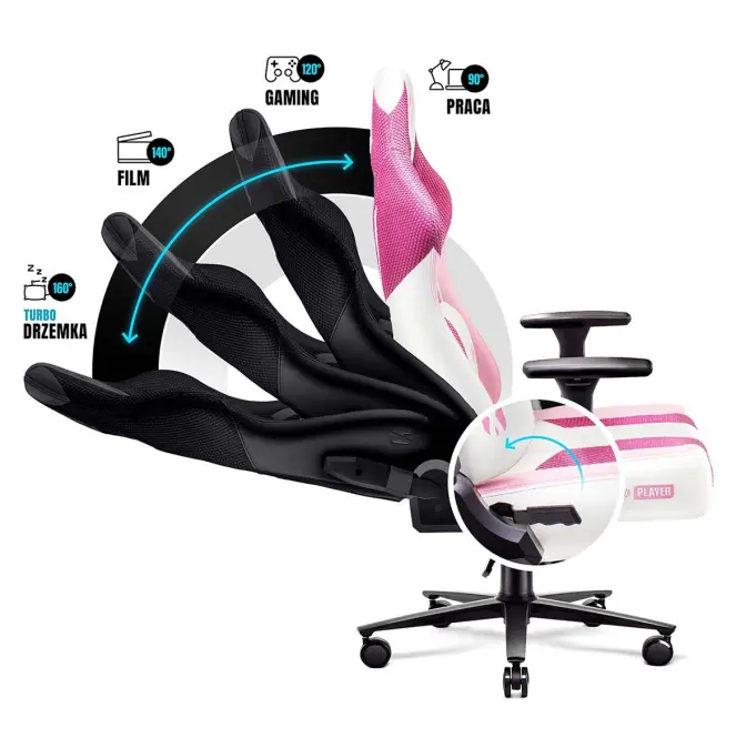 Gamer szék Normal Diablo X-Player 2.0 pink marshmallow