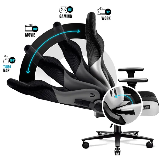Gamer szék King  Diablo X-Player 2.0 fehér/fekete