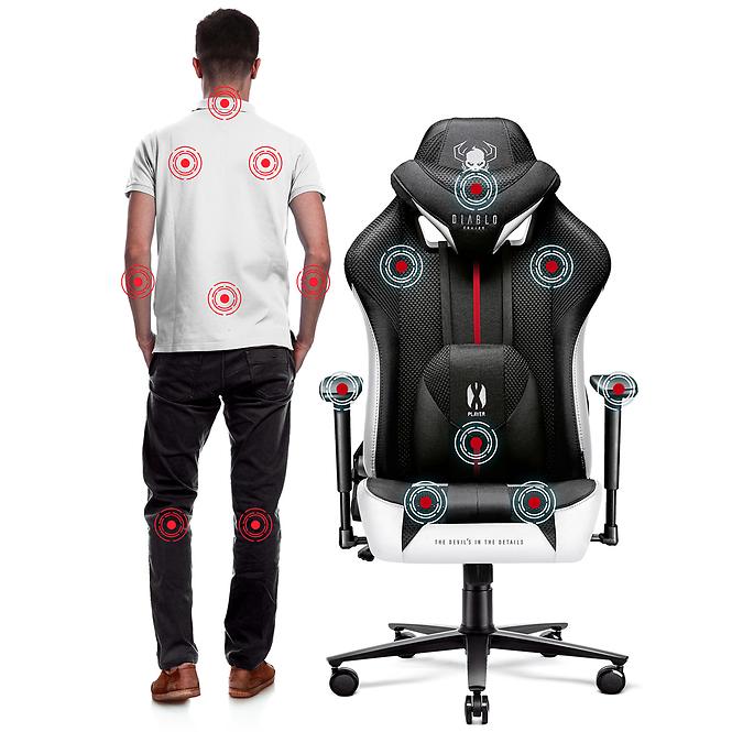 Gamer szék King  Diablo X-Player 2.0 fehér/fekete