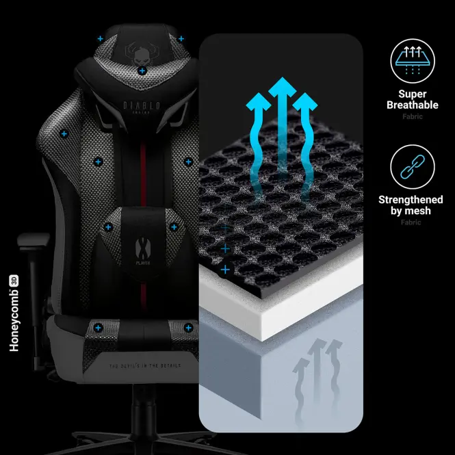Gamer szék King  Diablo X-Player 2.0 fehér/fekete