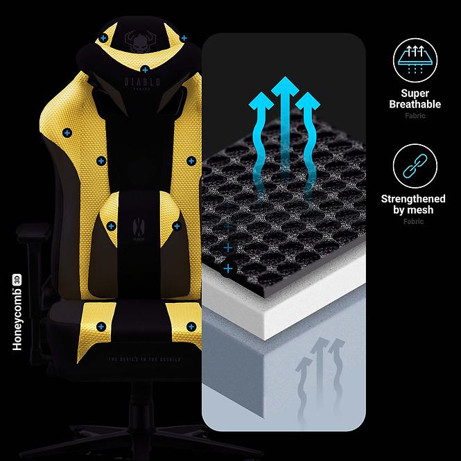 Gamer szék King  Diablo X-Player 2.0 dark sunflower