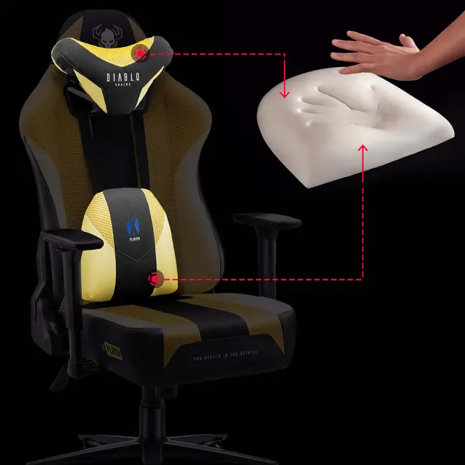 Gamer szék King  Diablo X-Player 2.0 dark sunflower