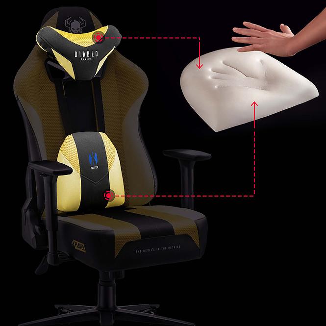 Gamer szék King  Diablo X-Player 2.0 dark sunflower
