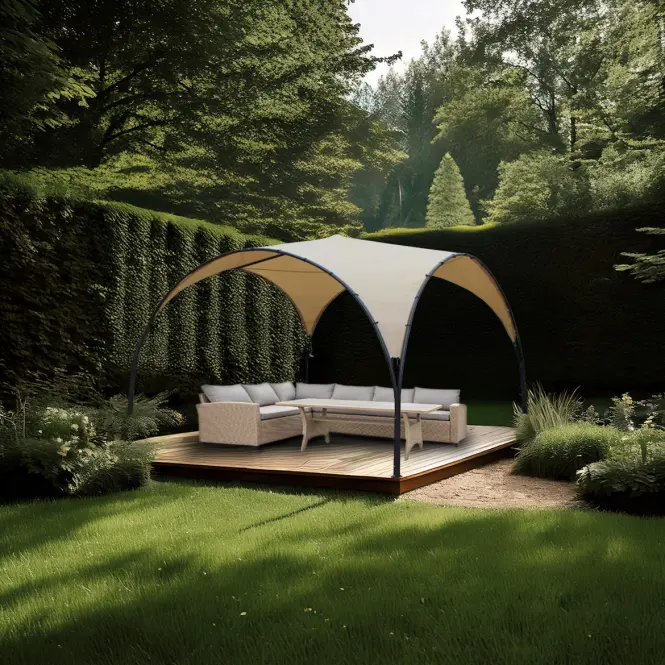 Kerti pavilon 3,3x3,3 m bézs