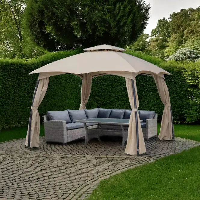 Kerti pavilon 3x3 m bézs
