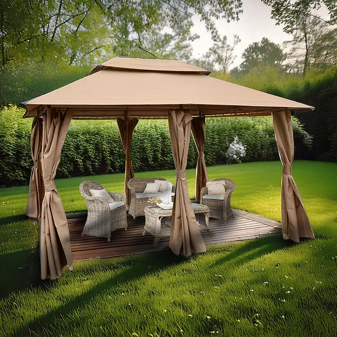 Kerti pavilon 3x4x2,75 m barna
