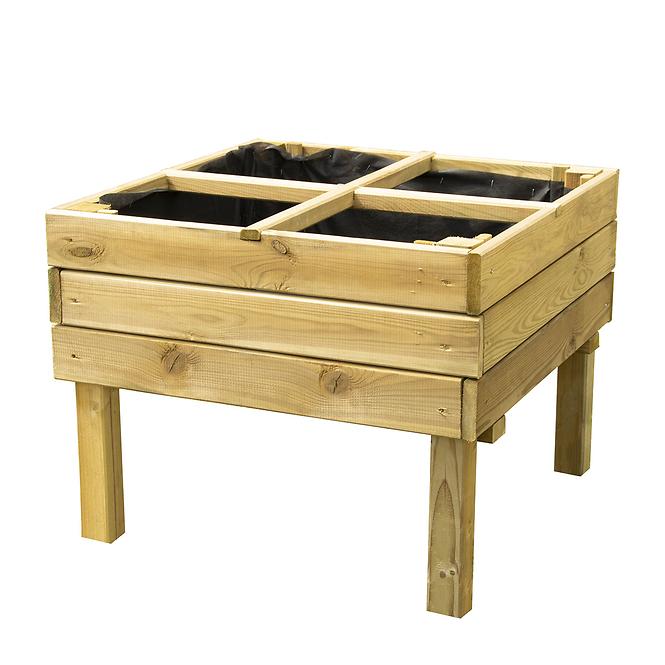 Fából készült zöldséges box 64x64x50 cm M,2