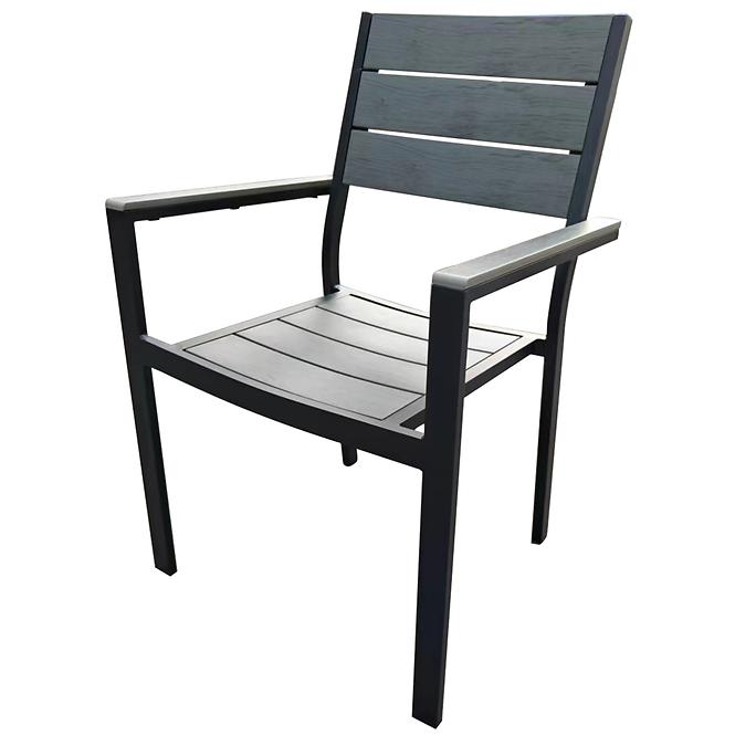 Szürke alumíniumból készült kerti szék