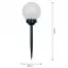 Napelemes lámpa LABDA 15CM BLACK EKO0588,3