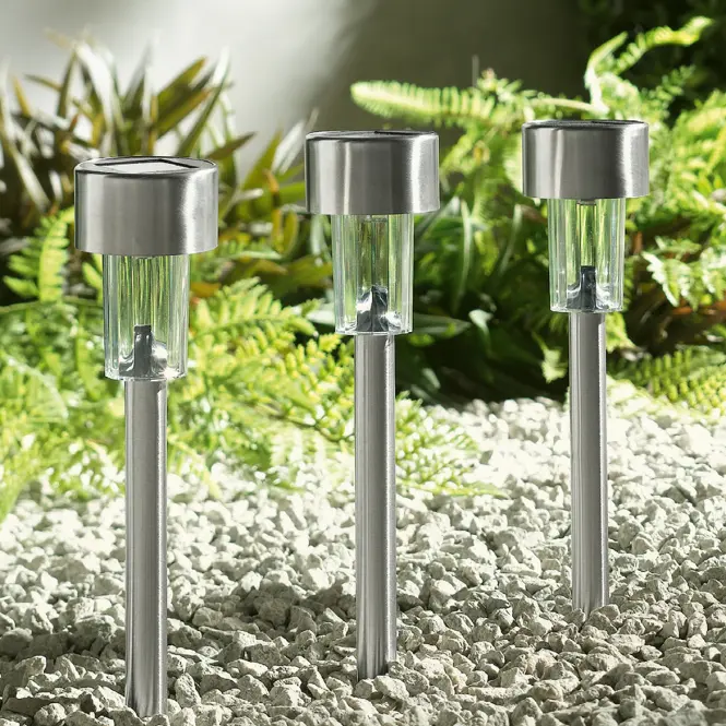 Napelemes lámpa PIN INOX EKO0594,4