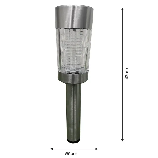 Napelemes lámpa INOX EKO0597,2