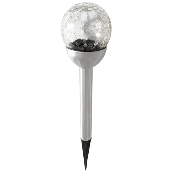 Napelemes lámpa INOX 8CM CRACK EKO0609,2