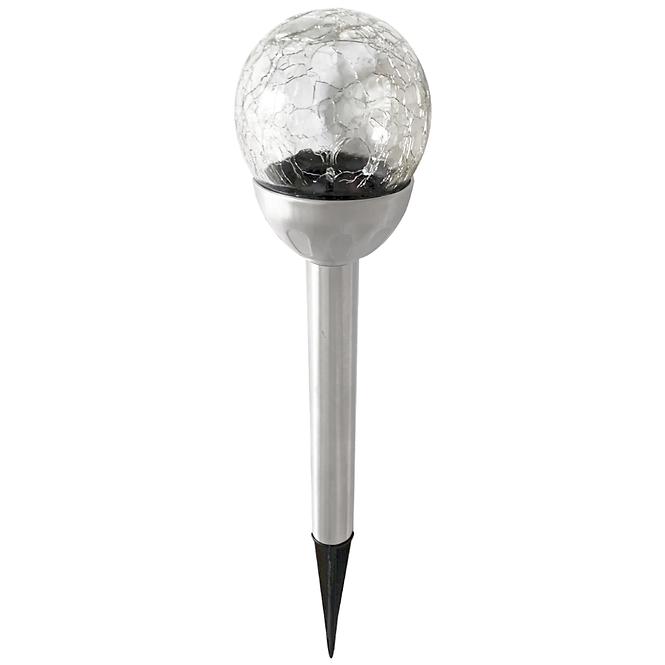 Napelemes lámpa INOX 8CM CRACK EKO0609,2