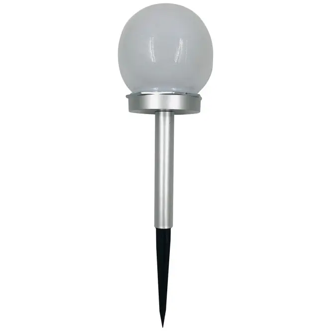 Napelemes lámpa LABDA 10CM SILVER EKO0611,2