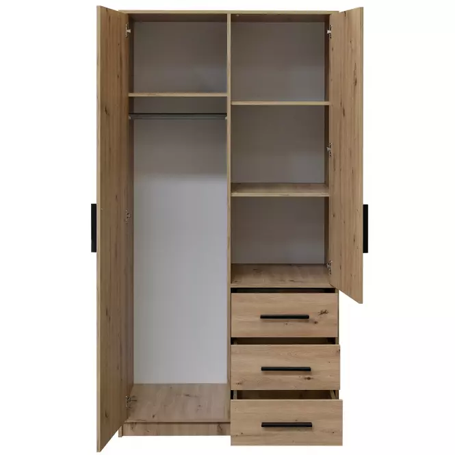 Szekrény Kos D2 tölgy artisan/tükör