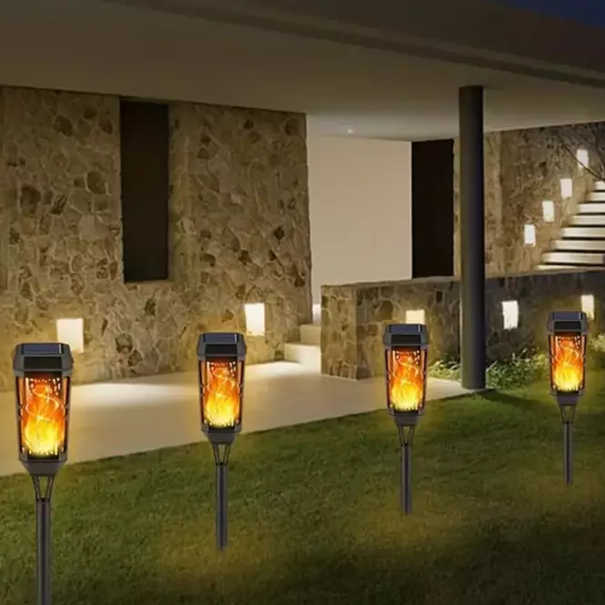 Napelemes lámpa 46810 Flame Black